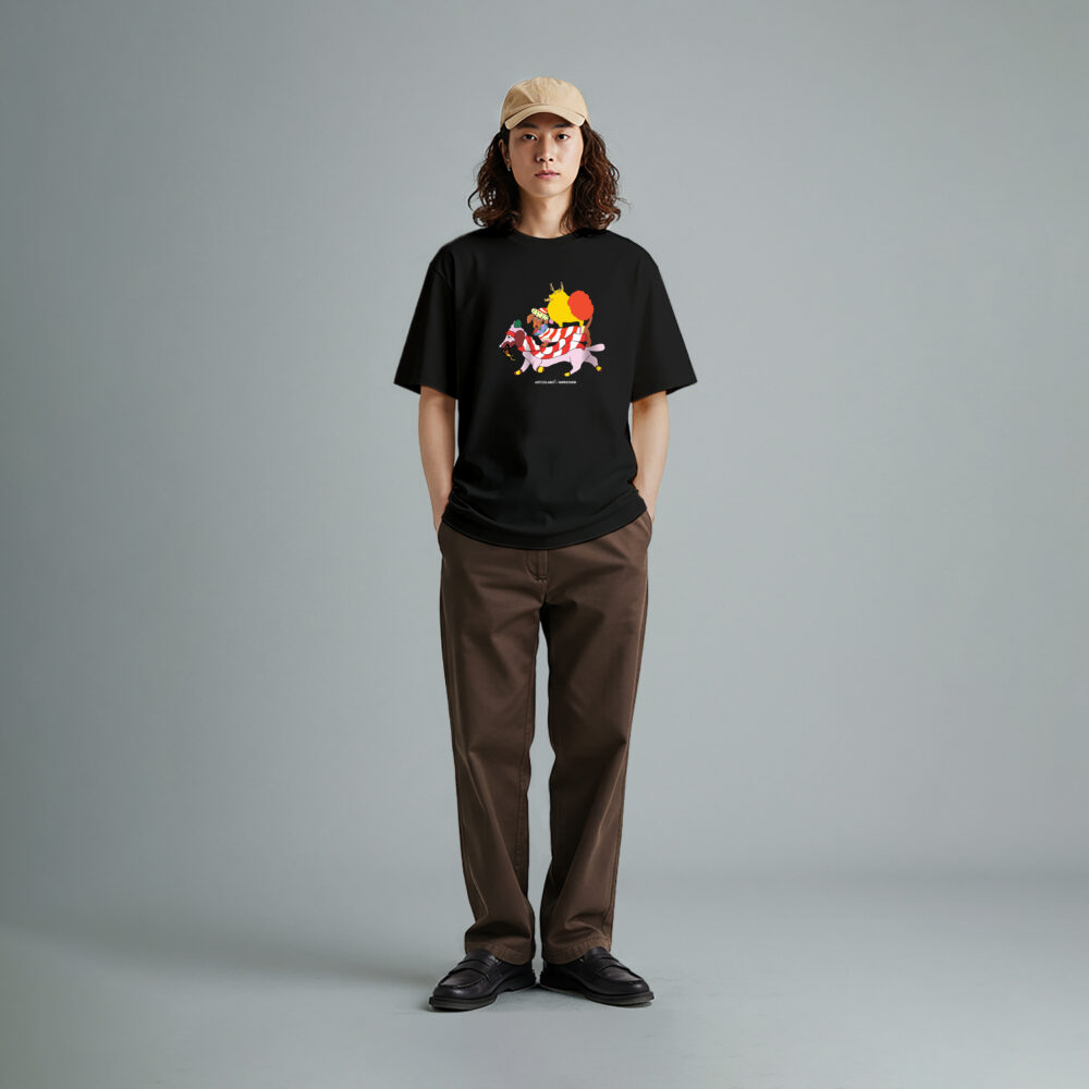 Triple Riding Dog T-shirt